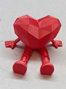 1件3D打印情人节小礼物，可动心形摆件，创意工艺品，贴心惊喜，适合表白、周年纪念或疗愈玩具收藏 - 彩色 - 查看 8
