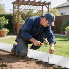 Lawn Edging, Garden Edging Panel, Metal Edging, Flower Bed Edging, Mowing Edging, Lawn - 10cmx5m - View 6