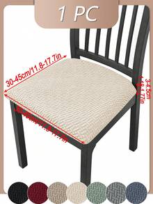 1pc Solid Color Jacquard Striped Bench Cover With Cord, High Elastic Dust-Proof Decorative Bench Slipcover, Suitable For Bedroom, Living Room, Study, Dining Room, Daily Use - Multicolor - View 12