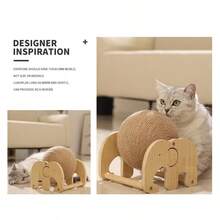 Pet Toys: Ferris Wheel Toy, Sisal Cat Scratching Ball, Vertical Rolling Cat Scratch Ball, Panda Scratching Ball, Elephant Ferris Wheel Ball, Self-Entertainment Cat Toys, Scratching Toys - Multicolor - View 8