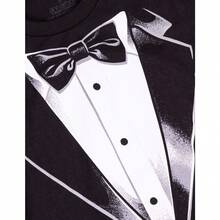 Tuxedo T-Shirt | Classic Party Humor Vintage Funny Tux Tee Joke Concert Festival Shirt For Men Women - 黑色 - 查看 5