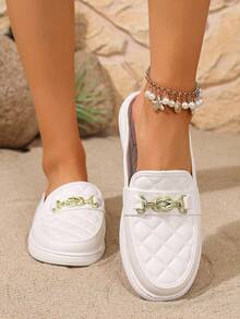 Women's Slip-On Loafers For Commuting And Work, Comfortable - White - View 2