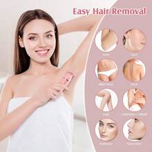 Rasuradoras Eléctricas para Mujeres 4 en 1 Afeitadora Eléctrica de Las Mujeres Depiladoras para Depilación de Piernas Cara Brazo Bikini Axila Vello Inalámbrico Recargable Portátil Mujeres Bikini Recortadoras Pink-035 - Rosa - Ver 1