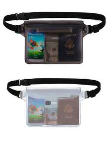 2件装防水腰包,大容量防水手机袋,夏季户外运动防水包,三重密封防水腰包,户外运动沙滩手机保护套,游泳潜水保护套,返校必备,防水包,沙滩包,沙滩配件,适用于划船、游泳、浮潜、皮划艇、海滩、水上乐园等场合,可用作手机壳和钱包,适合度假、泳池活动 - 彩色 - 查看 13