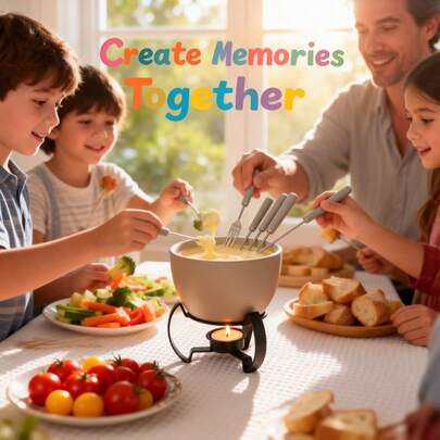 Ceramic Chocolate Fondue Warmer, Ice Cream Fondue Pot, Swiss Cheese Fondue Warmer, Dessert Warmer