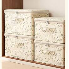 Fabric Folding Storage Box, Oxford Cloth Wardrobe Organizer Box For Clothes, Blankets, Home Use - Multicolor - View 8