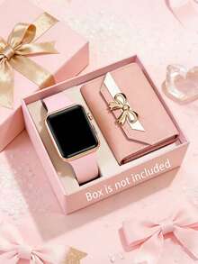 2/1件装女孩时尚优雅LED数字显示电子手表，搭配时尚多功能钱包，适合作为女孩的生日/节日礼物，也适合日常生活佩戴，例如返校、聚会和旅行。毕业季、母亲节、送给朋友和家人的礼物也很不错。 - 彩色 - 查看 1