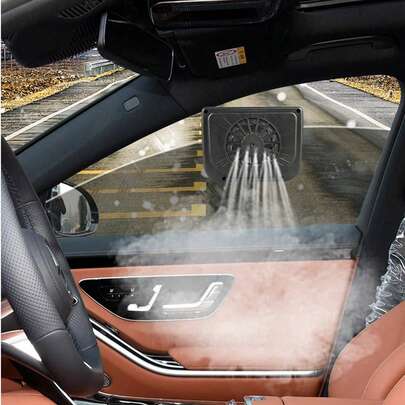 YAIUZGOO Ventilador de escape de coche con energía solar, Ventilador de ventilación de coche compacto con energía solar, Sistema de ventilación de visera de ventana de coche, Ventilador de refrigeración, Ventilador de refrigeración de verano, Ventilador portátil de circulación de aire de ventana para mantener tu coche fresco, Accesorios de coche