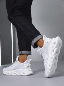 Outdoor All-Season Men's Sports Shoes, Comfortable Non-Slip Men's Casual Shoes, Lightweight Thick-Soled Men's Shoes, Couples Men's And Women's Shoes, New Design Women's Shoes, Brand Original Hiking Shoes, Arab Running Shoes, Large Size, Extra Large Size, 28-46EUR (Asymmetrical Pattern) - White - View 5