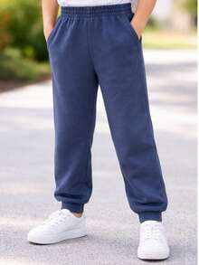 Plush Sweatpants For Boys, Children, Youth, 1 To 16 - 彩色 - 查看 1