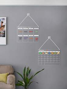 亚克力悬挂式月/周计划白板，可擦写日历，留言板 - 懸掛亞克力板 - 查看 2