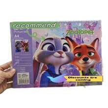 Disney (1 Random Pattern) New 2pcs Cartoon Doodle Notebooks, Cute Nick And Judy Art Sketchbooks - A4 - View 2