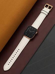 女士白色真皮舒适柔软经典表带，兼容 Ultra 3 2 1 系列 S11 S10 S9 S8 S7 S6 S5 S4 S3 S2 S1，尺寸：38mm 40mm 41mm 42mm 44mm 45mm 46mm 49mm，全新全球热门 Apple 智能手表配件表带 - 白色 - 查看 10