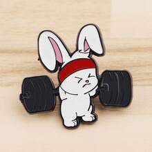 Cute Animals Cats Shih Tzu Dogs Enamel Pin Cartoon Rabbit Raccoon Brooch Pins Lapel Pin Badge On Backpack Clothing Accessories Jewelry Frineds Gifts - Black - View 4