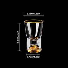 Copa de cristal de lujo para Sake Shochu, copa deé de doble fondo, lámina dorada, regalos de alta gama, licor duro UEVJ - verde - Ver 10