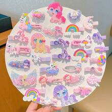 Bộ 14 kẹp tóc hoạt hình My Little Pony, kẹp tóc mái nhiều màu sắc, phụ kiện tóc thời trang cho nữ, kẹp tóc chủ đề ngựa Pony dễ thương phù hợp cho tiệc tùng và sử dụng hàng ngày, món quà sinh nhật, ngày Valentine sáng tạo dành cho bạn bè, phụ nữ và các cô gái. - A - Xem 2