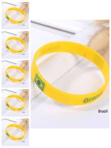 1pc 2024 European Cup Fan Commemorative Wristband Bracelet For France, Argentina, Brazil And Other Countries - Multicolor - View 31
