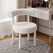 1pc Contemporary Velvet Dining Chair with Bow Accent - Elegant Metal Frame, Soft Cushioned & Backrest, Sturdy Construction, No Electricity Needed 1pc Sillón Acolchado en Crema con Cojín y Respaldo en Crema - Color Crema Suave, Adecuado para Hogar, Oficina, Dormitorio - Requiere Montaje, Silla Cómoda - Blanco - Ver 7