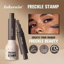 Lakerain Stamp Freckle Makeup Pen, Waterproof, Sweatproof, Smudge-Proof, 5-Point Design For Natural Makeup, Gentle Ingredients, Suitable For Festival Makeup, Halloween, Christmas - #1 - Xem 3