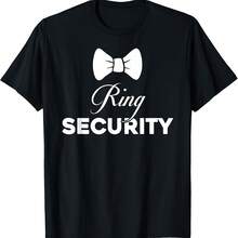 Ring Security Tee Shirt - Wedding Outfit for Kids and Boys T-Shirt - Negro 5 - Ver 1