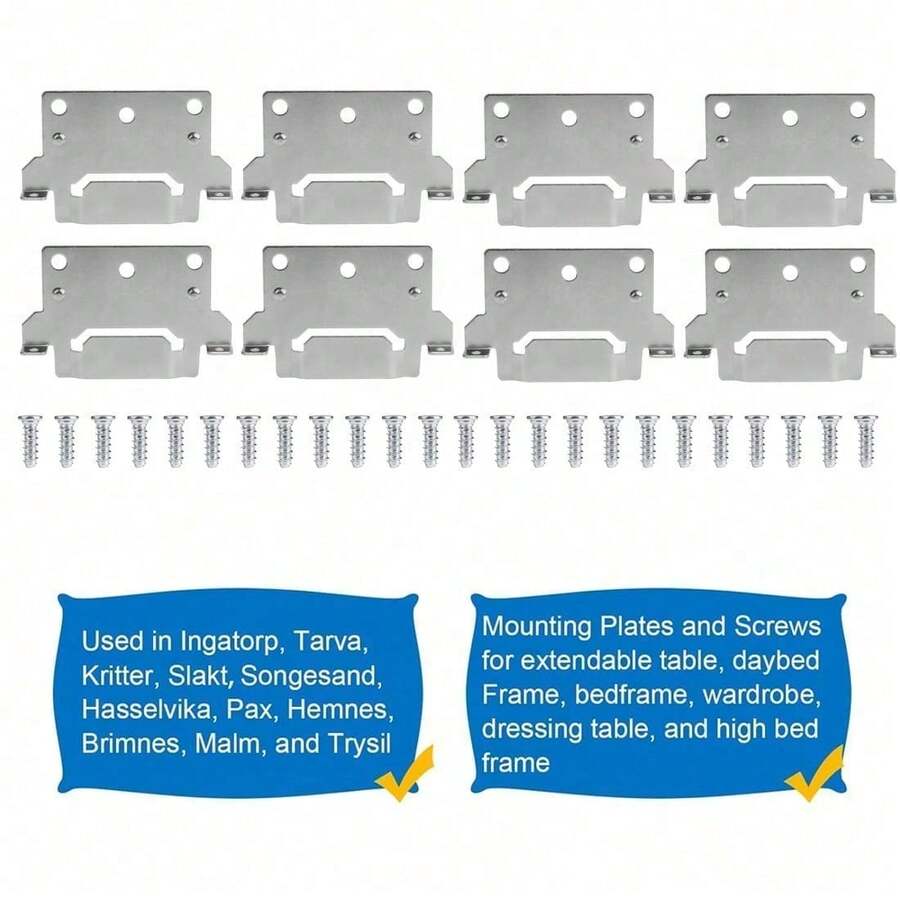 116791 Skorva Midbeam Bed Monunting Brackets X 8 Camper Conversion Brackets - Silver - View 1