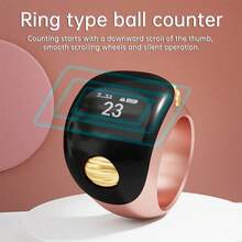 Thumb Roller Counter With OLED Display & USB-C Charging, Adjustable Ring 18mm 20mm 22mm Silent 99999 Tally - Mixed Colors - View 4
