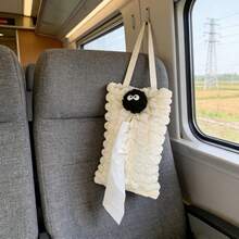 1个车载纸巾盒，煤球纸巾袋，简易泡沫网格纸巾，家用车载两用 - 煤炭球 - 查看 9