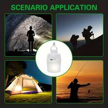 LiHangStar 1/2/4/8pcs USB Rechargeable Camping Handheld Bulb Lamp, Portable Handheld Light, Hanging LED Tent Light, High Brightness Lantern, 3 Lighting Modes, With Hook, For Emergency, Camping, Fishing, Yard, Stall - White - View 8