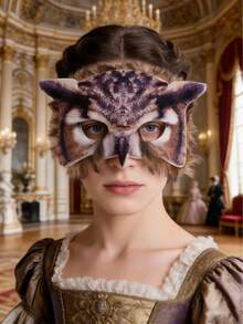 Easter Animal Masks - Rabbit, Owl, Fox, Cheetah Half Face Masks, Suitable For Easter, Halloween, Carnival, Costume Parties, Theme Parties, Cosplay Props - Multicolor - View 11