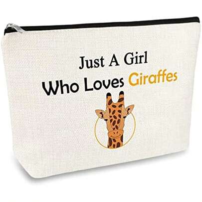Giraffe Gift, Giraffe Cosmetic Bag, Gift For Giraffe Lovers, Gift For Girls, Women, Animal Lovers - Cosmetic Bag, Gift For Teenagers, Daughters, Sisters, Best Friends, Friends, Inspirational Gift