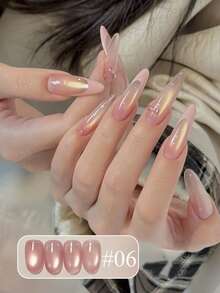 10毫升 Pure Desire 粉色系列 情侣猫眼凝胶指甲油 2026 新款流行 闪烁高光裸粉色玻璃珠金色灯光美甲 情人节美甲 粉色美甲 - 彩色 - 查看 9