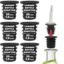 Adaptadores de vertedor de licor, para Botellas grandes de aceite de oliva y vino, tapón de botella de vino tinto de hasta 1 pulgada/25mm, 1/4/6 SED1 - 1 pieza - Ver 1