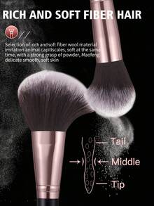 49pcs Makeup Brush Set, Including Eye Shadow, Eyebrow, Foundation, Powder, Blush, Concealer, Highlighter Brushes, Made Of High-Quality Synthetic Hair, Suitable For Daily Facial Makeup - Multicolor - View 5