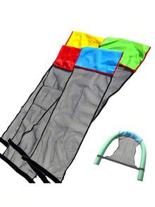 Comfortable Mesh Pool Chair Pad, Pool Foam Chair Net, Pool Foam Chair Seat Pad Net, U-Shaped Seat Pool Net Chair Cover, Portable Swimming Pole Net Bag, Adult Pool Lounge Chair. This Pool Equipment Allows You To Float And Relax Easily In The Summer. Note: This Link Only Includes The Fabric, Not The Floating Pole. - A - View 4