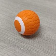 1个可充电智能滚球猫玩具，带LED灯，2种滚动模式，适合猫狗互动玩耍 - 橘色 - 查看 11