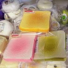 Japanese Style PU Slow Rebound Toast Slice Stress Relief Model Prop Squishy Gift Toy - Multicolor - View 2