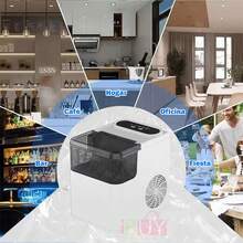 MáQuina Para Fabricar Hielo, PequeñA MáQuina Para Fabricar Hielo De Escritorio Totalmente AutomáTica, OperacióN Simple, Velocidad RáPida Para Fabricar Hielo, MáQuina Para Hielo, MáQuina De Hacer Hielo, FabricacióN RáPida De Hielo, Simple Y Hermosa, FáCil De Operar, La Mejor OpcióN Para Los Amantes Del Hielo, Adecuada Para Las Necesidades Diarias De Bebidas Del Hogar, Adecuada Para El Hogar, La Tienda, La Escuela, El Campamento, Los Viajes (Blanco) - blanco 1 - Ver 11