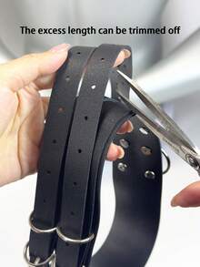 1/2pcs Men's PU Leather Collar And Shoulder Strap, Gothic Style Lingerie Accessory, Suitable For Daily Wear And Party - Black - View 6