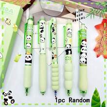 熊猫软握可按压可擦熊猫凝胶笔，学生礼品奖品，0.5毫米墨水，大容量多层铅笔盒，返校必备办公用品，情人节礼物 - 多色 - 查看 16