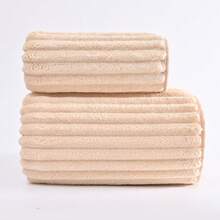 1/2pcs Coral Fleece Towel Set, Quick Drying Face Towel, Gift Beach Towel, Soft And Absorbent Hand Towel For Home, Kitchen, Bathroom, 2X Absorbency - No Shedding, No Pilling - Apricot - View 10