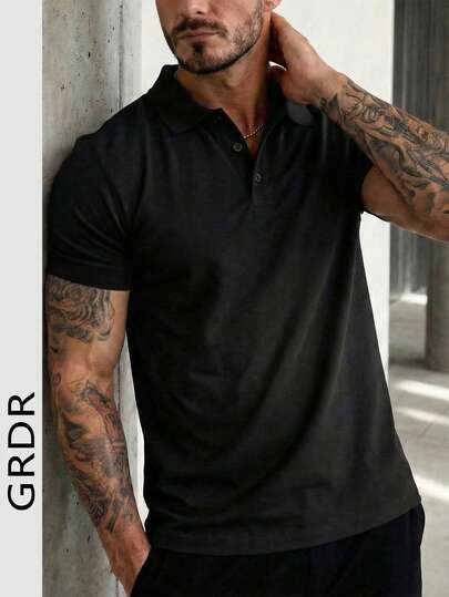 GRDR 1 pieza Camisa tipo polo de negocios para hombre - Ropa de trabajo