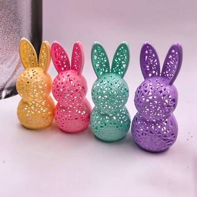 Hollow Rabbit Statue - Cute Easter Bunny Decor, Plastic Tabletop Figurine Suitable For Family Holiday Gatherings, Decorative For Various Rooms And Occasions, Easter Gift