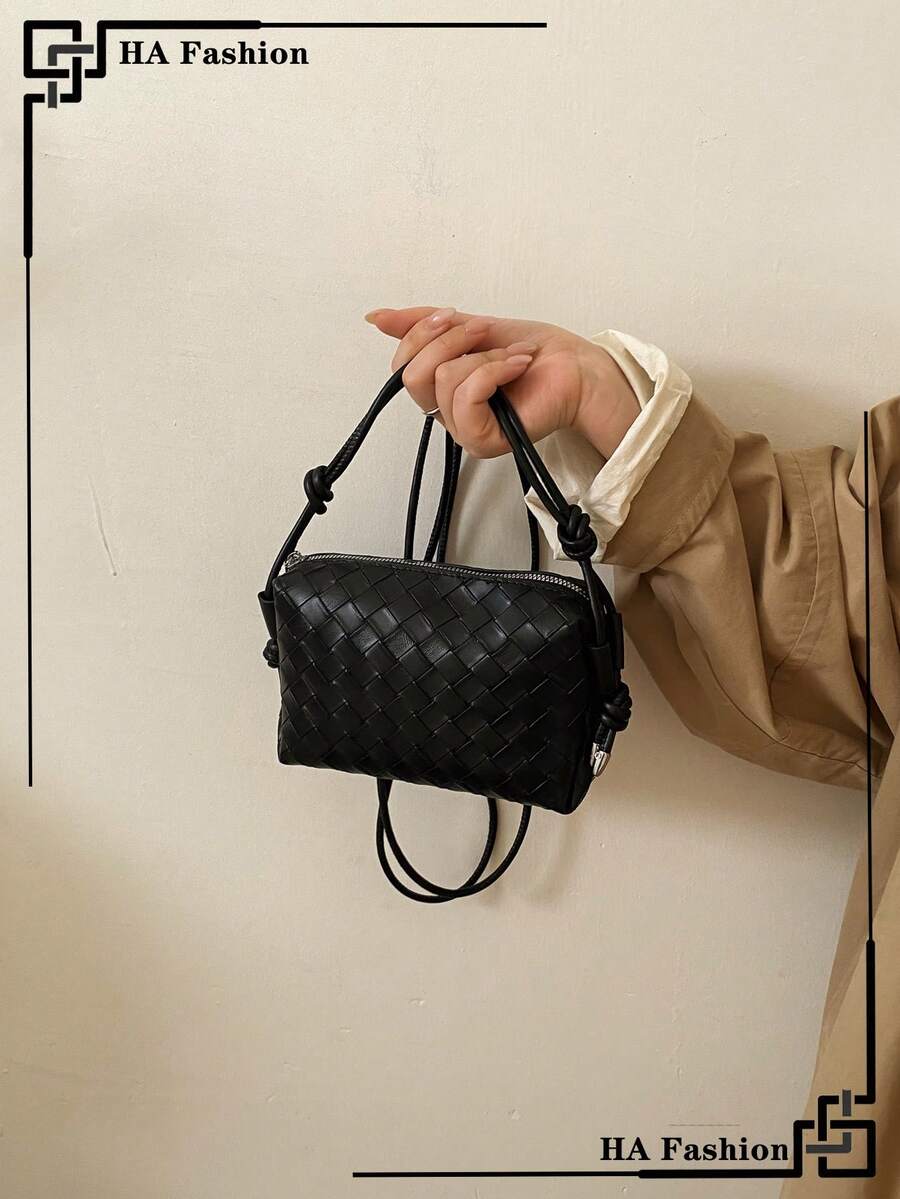 1pc Mini Fashionable Shoulder Bag, Minimalist & Lightweight Crossbody Bag - Black - View 1