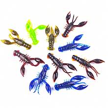 6 st/påse mjuka beten 6 cm 3,5 g silikon räkfiskebeten för abborre - Multifärgad - Visa 4