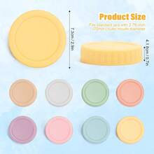 8 Pack Plastic Jar Lids, 8 Colored Reusable Jar Lid, 70mm Regular Mouth Lid Compatible With Mason, Leak Proof Storage Caps For Canning - Multi-colored - View 2