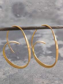 Bohemian Retro Geometric Fashion Earrings, Gothic Style Personalized Earrings, Party Jewelry Gift For Women - Gold - View 1