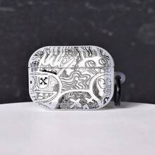 Sketch Monster Line Design Transparent Earphone Case, Protective Shockproof Cover Suitable Compatible With Apple Bluetooth Earphones - Clear - View 9