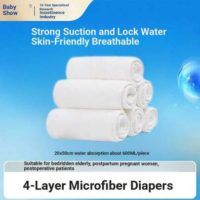 1pc Reusable Washable Waterproof Incontinence Pad, 4-Layer Super Absorbent Fiber, Comfortable Leak-Proof Pad For Men And Women