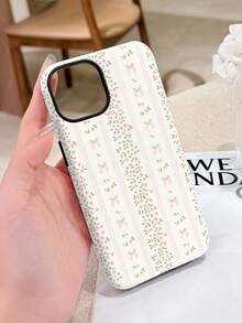 1 ốp lưng điện thoại 2 trong 1 bóng mượt, họa tiết hoa, sọc, kẻ caro, nơ ren, tương thích với Samsung 11/12/13/14/15/16/17 Pro Max, phiên bản quốc tế, không phải phiên bản nội địa. - Nhiều màu - Xem 2