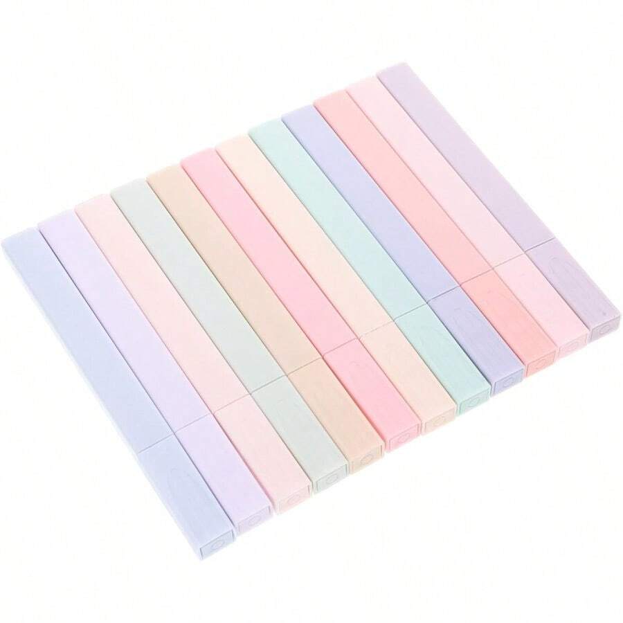 12 Pack Fluorescent Highlighters Small Highlighter Pens For Boys And Girls No Bleed Drawing Pens School And Office Supplies - 套裝 - 查看 1